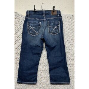 BKE Buckle Drew Capri‎ Jeans Women Tag 26 Approx W29 L20 Blue Denim